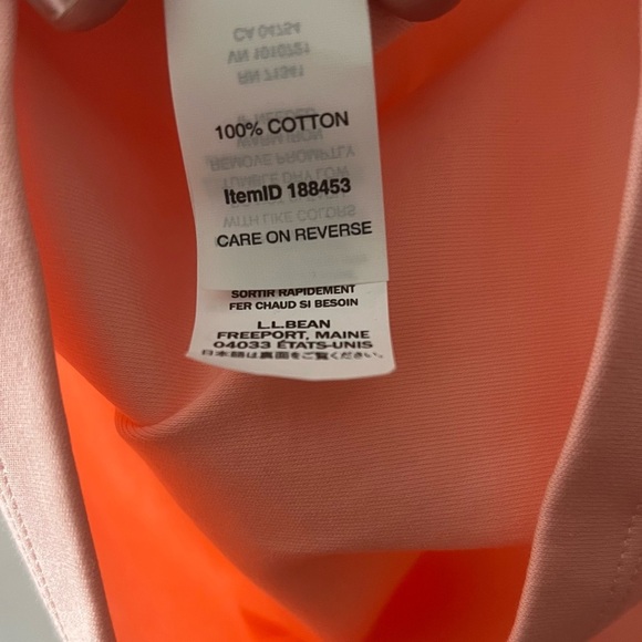 LL Bean Creamy Apricot  Interlock Mock Turtleneck Long Sleeve Size Small - Picture 6 of 6